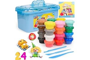 Czen Air Dry Modelling Clay kit – 24 Colors Clay with Tools | Molding Magic Clay for Kids, Ultra Soft Clay, Non Toxic & Non Sticky Toys Gifts for Age 3 Year +