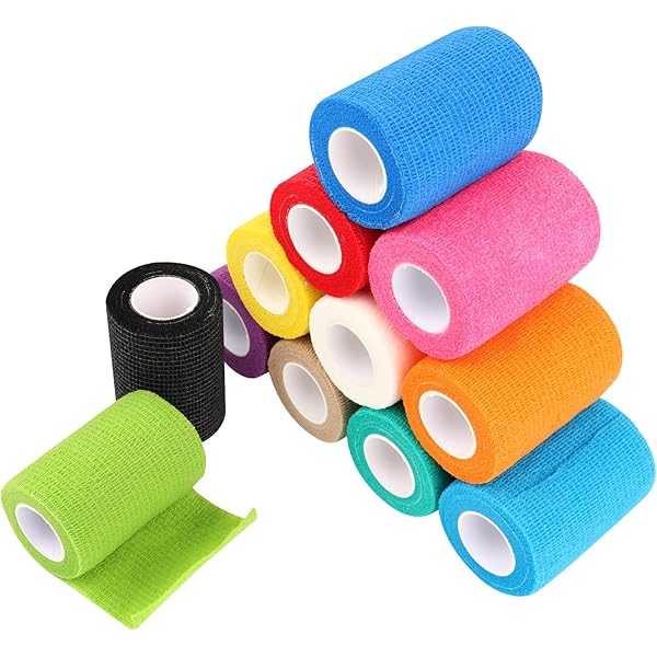 12 Bende Elastiche Autoadesive Colorate - Ipoallergeniche, Impermeabili, Per Uomini E Animali - Foto 3