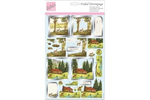 Anita's A4 Deer Valley Decoupage Sheet, Accessories Supplies For Craft, Paper Craft, Scrapbooking, Card Making, Origami, Ideal for Adult Craft, Adds Textured Pattern To Craft Projects
