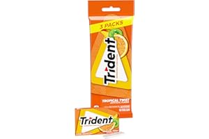 Trident Tropical Twist Sugarfree Chewing Gum 3 x 14 Stick Multipack