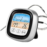 IREENUO Digital Fleischthermometer, Bratenthermometer Sofort Lesen Grillthermometer mit LCD Display, Küchenthermometer für Kü