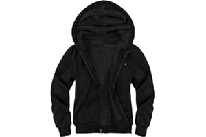 LLdress Sweatjacke Herren Winter Hoodie Warmer Kapuzenjacke Fleece Jacke Gefüttert Reißverschluss Kapuzenpullover Winterjacke mit Taschen