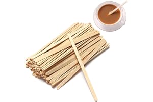 SYMPHONYW Coffee Stir Sticks, 200pcs Wooden Stirrers for Coffee, Tea, Milk, Juice, DIY Crafts (4.3inch)