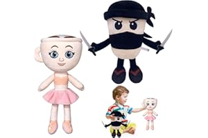 YISKY Tralalero Tralala Plush, 2 Pezzi Peluche Italian Brainrot, Cappuccino Assassino Peluche, 25 cm Cappuccinoes Assassino Giocattolo, Peluche di Tralalero Tralala, Regalo per Fan e Collezionisti