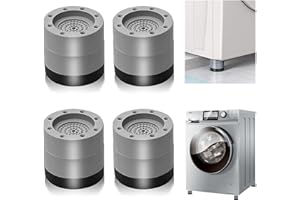 ENAIAH Piedini per Lavatrice, 4 Pezzi Tappetino Antivibrante per Piedi de Lavatrice Piedini per Lavatrice Antiscivolo Antivibrazione Cuscinetti in gomma, per lavatrice Asciugatrice (6)