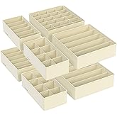 SONGMICS Lingerie organizer set of 8, drawer organizer, foldable, wardrobe, storage box, fabric boxes, p