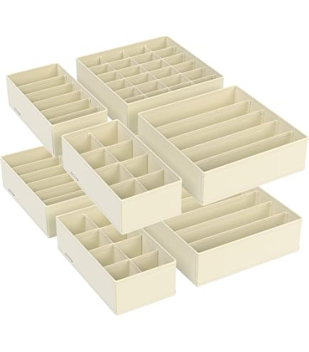 Generico Organizer Cassetti In Feltro Grigio Set 8 Pezzi Per