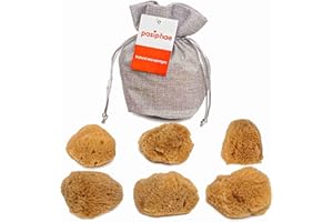 Intim-Mentruations-Meeresschwämme, 100% natürliche, ungebleichte Meeresschwämme als natürliche Tampon-Alternative – wiederverwendbar, langlebig. 6 Stück (3 Stück * 3–5 cm und 3 Stück * 5–7 cm)