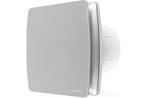 calimaero® BREEZE Aspiratore Bagno 100mm Con overrun e Valvola di non ritorno, Ventilatore da bagno con sensore di umidità, Efficienza energetica, Silenzioso, Plastica 12 W, 95m³/h, 32db, Ipx4,