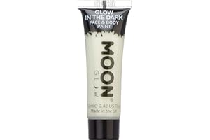 Moon Glow Pittura per viso e corpo che si illumina al buio – Fosforescente – Charge to Glow, Invisibile, 12 ml (confezione da 1)