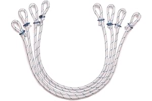 FLAGLY - Set di anelli di alta qualità per fissare le bandiere al pennone, per pennoni fino a 100 mm di diametro, lunghezza = 41 cm, accessori per pennoni (4)