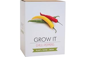 Gift Republic Grow Your Own Chilli Plants Hot Chilli Pepper Seeds Habanero, Jalapeno, Scotch Bonnet Gift Idea Kitchen Garden