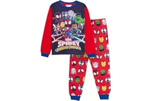 MARVEL Spidey And His Amazing Friends Pyjamas Kids Spiderman Pjs Set Hulk Iron Man Black Panther Gwen Miles Morales Nightwear