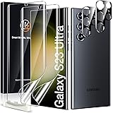 LK 2+2 Pezzi Pellicola Protettiva Compatibile con Samsung Galaxy S23 Ultra 5G 2023 e 2 Pezzi Fotocamera Vetro, Senza Bolle, H
