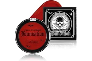 Afflano Face Paint Rouge Semi-Mat Fond de Teint, Rouge Peinture du Visage Maquillage d'Halloween Clown Gothique, Peinture Faciale Sûre, Non Toxique, Peinture Corporelle pour Théâtre Vampire FX Cosplay