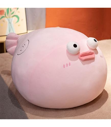 ISAKEN Kugelfisch Plüschtier – Niedliches Kuscheliges Stofftier Für Kinder, 26 Cm