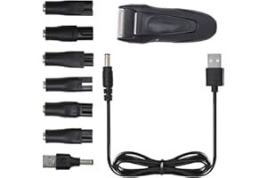 ONSOLO USB Shaver Power Adapter Charger Cord Kit Replacement Power Adapter 7 Charging Cord Heads Suitable for All 5V Shaver Philips Braun Purifier Electric Beard Trimmer Table Lamp Beauty Instrument