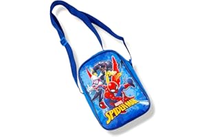 Verona Originals Spiderman Shoulder Bag Boys Spiderman Kids Cross Body Bag Superhero Spider Man Shoulder Bag Character Cross Body Bag - 100% Polyester, Blue Colour