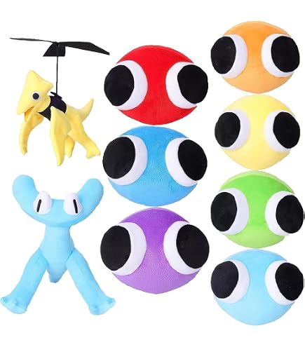 Rainbow Friends - Peluche Jaune 20 Cm - Personnage Officiel Du Jeu Vidéo, Doudou Collecteur Pour Enfants, Cadeau Fan