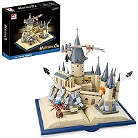 Harry Schloss Bauset Kompatibel, Magisches Schloss Buch Spielzeug Bausteine, Geschenksidee Bauspielzeug für Erwachsene/Zauber