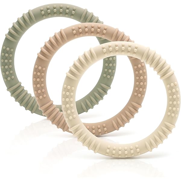 Baby's Only Holz Rassel Elefant - Beißring Mit Gestrickten Stofftier Ab 0 Monate