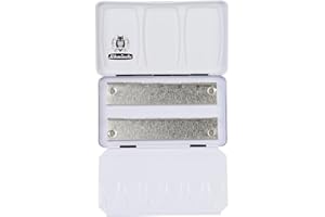 Schmincke - HORADAM® AQUARELL Coffret Vide pour 12 Demi-Godets, 74 913 097, Coffret en métal Noire avec Palette de mélange, pour Un réassort Individuel de 12 Demi-Godets HORADAM® AQUARELL