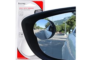 XNOURNEY Rétroviseur d'Angle Mort pour Voiture - 2 Pouces Rond Grand Angle Réglable, Verre Convexe HD pour Camion SUV - 2 Pièces