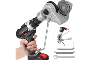 QLOUNI Ciseaux à Tôle pour Tournevis Sans Fil, Modèle Amélioré de Coupe-plaque de Forage Electrique, Cisailles à Tôle, Coupe-tôle Electrique pour Perceuse au Lithium 12V/21V