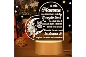 Aonveki Regalo Mamma, Regalo Festa della Mamma, Regalo Mamma Compleanno, Luce Notturna Intagliata con belle frasi per Mamma, idee Regalo di Ringraziamento Natale per Mamma