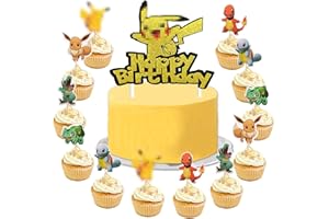 YOGARTH 25 Stück Tortendeko Kindergeburtstag, Kuchen Deko Junge Mädchen, Happy Birthday Topper, Tortendekoration Cake Topper Set für Kinder Geburtstag Party Kuchen Dekoration Supplies (A)