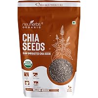 Neuherbs Raw Unroasted Chia Seeds with Omega 3 and Fiber for Weight Loss - 200 Gram