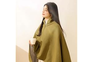 HAILMKONT Heizdecke, Elektrische Heizdecke, Wärmedecke 150 x 80cm mit 3 Heizung, Tragbare Beheizte Schals für Büro, Reisen, Camping, Schnelle Erwärmung (Grün)