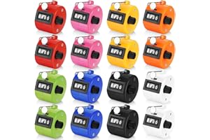 ASMIZ 16 Pack Handheld Tally Counter Bulk, 4 Digit Number Clicker Counter for Golf, Hand Shot Counter for Coaching, Knitting, Lap, Fishing, Toddler & Fidget