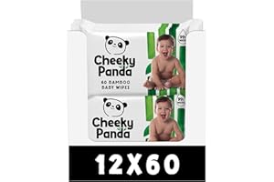 The Cheeky Panda Bamboo Biodegradable Baby Wipes Multipack | 99% Purified Water, Suitable for Sensitive Skin | Dermatologically Tested