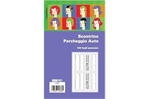 EDIPRO - E5578 - Blocco scontrino parcheggio/posteggio auto madre/figlia 100 fogli uso mano f.to 9,9x17