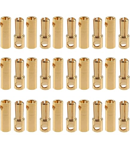 OliRC 6 Pairs 5.5mm Gold Bullet Connectors – Male & Female Plugs For RC Battery, ESC, Motor - View #4