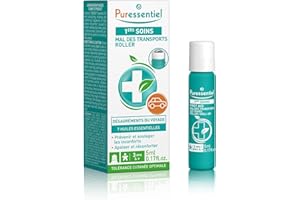 Puressentiel – Premiers soins - Roller Mal des Transports aux 7 Huiles Essentielles - Aide à prévenir et lutter contre les désagréments liés aux transports (voiture, avion, bateau) - 5 ml