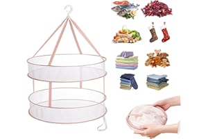xiruiubao Rete Essiccazione, Rete Da Appendere, Rete Pieghevole per Asciugatura, Doppio Strato Rete Essiccazione Stendino Esterno Alimenti Disidratazione per Asciugare,Verdure, Erbe, Pesci,Abiti