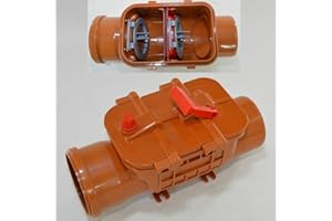 Pestan Doppel-Rückstauventil, Durchmesser 110 mm, Rückstauverschluss, Rattenschutz für HT/KG-Rohre