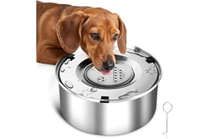 TOSAVGA Water Bowl Dog Without Drooling, 3 L Dog Bowl, Stainless Steel, Anti Slip Water Bowl, Leak-Proof Dog Bowl, Dishwasher Safe, for Large and Sloppy Dogs