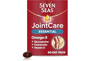 Seven Seas JointCare Essential, with Omega-3, Glucosamine, Chondroitin, Vitamins C and D, Manganese and Zinc, Food Supplements, 60-Day Pack