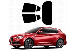 KIT4CURIOUS Kit Alfa Romeo Stelvio dal 2017 ad OGGI Pellicole Oscuramento Vetri Auto Pre Tagliate a Misura - 20%