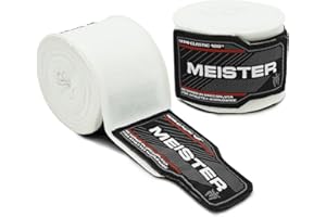 Meister Paire de Bandages Semi-élastiques pour Adulte 457,2 cm pour MMA et Boxe