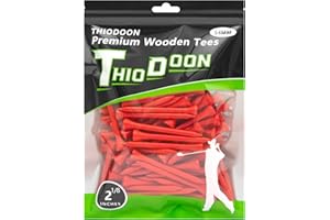 THIODOON Golf-Tees, weniger Reibung, Holz-Tees, Training für Golfspieler, professionelle Golf-Tees aus Naturholz, 100 Stück