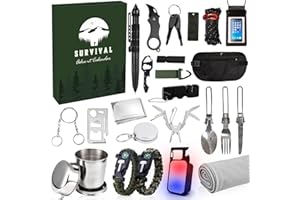 YYSWSAKY Adventskalender 2025 Männer Survival Kit, 24-Teiliger Adventskalender mit Mechanischen Werkzeugen und Überlebenshilfen, Weihnachtskalender Geschenk für Männer, Erwachsene und Jugendliche