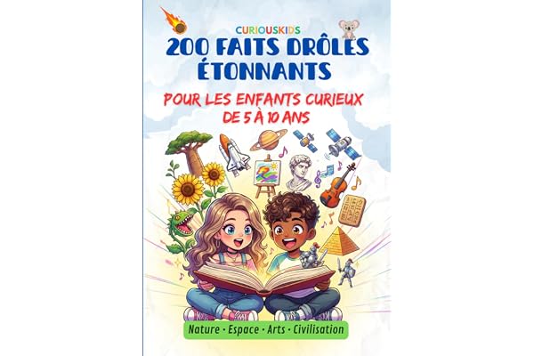 Curiouskids 200 faits drôles étonnants: Documentaire illustré pour les enfants curieux de 5 à 10 ans – CP CE1 CE2 CM1 CM2 – Nature, espace, arts, civilisation