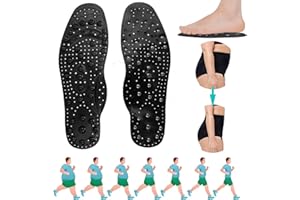 HENGRONGSHEN Plantillas de Masaje Magnéticas,1 par de Plantillas Ortopédicas con 80 Imanes Naturales, Plantillas de Acupresión para Masaje de pies, Mejora de la Circulación Sanguínea, Masaje de Reflexología(41-45)