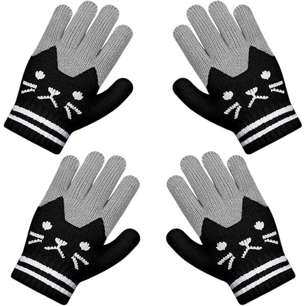 MELLIEX Guanti Magici Bambini 2 Paia - Guanti Invernali Caldi Maglia Per 1-8 Anni - Foto 9