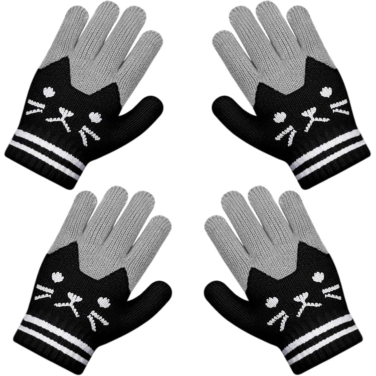 Guanti Per Bambini Invernali QKURT 3 Paia Guanti Magici Per Bambini, Guanti Invernali In Guanti Senza Dita Bambino