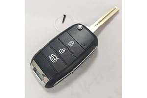 TOPBEST Guscio Chiave Telecomando Compatibile Con KIA SPORTAGE CEED SORENTO RIO NIRO Picanto Stinger Xceed Proceed Cover Scocca Ricambio 3 Tasti Riparazione Lama Vergine TOY49